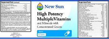 New Sun High Potency Multiple Vitamins - 