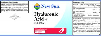 New Sun Hyaluronic Acid + With MSM - supplement