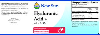 New Sun Hyaluronic Acid + - supplement