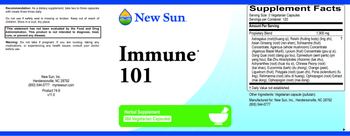 New Sun Immune 101 - herbal supplement