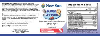 New Sun Kidz Zymes Natural Berry Flavor - supplement