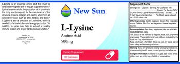 New Sun L-Lysine 500 mg - supplement