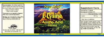 New Sun L-Lysine Amino Acid 500 mg - supplement