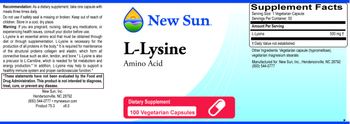 New Sun L-Lysine - supplement