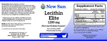 New Sun Lecithin Elite 1200 mg - supplement
