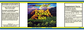 New Sun Licorice Root - supplement