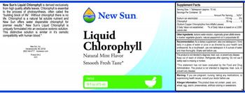 New Sun Liquid Chlorophyll Natural Mint Flavor - 