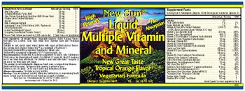 New Sun Liquid Multiple Vitamin And Mineral Tropical Orange Flavor - 