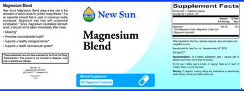 New Sun Magnesium Blend - mineral supplement