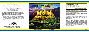New Sun M.S.M. Methylsulfonylmethane 1000 mg - supplement