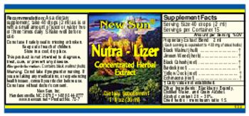 New Sun Nutra-Lizer Concentrated Herbal Extract - supplement