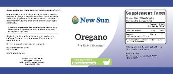 New Sun Oregano - herbal supplement