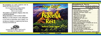 New Sun Peaceful Rest - supplement