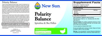 New Sun Polarity Balance - herbal supplement