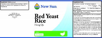 New Sun Red Yeast Rice Hong Qu - herbal