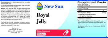 New Sun Royal Jelly - supplement