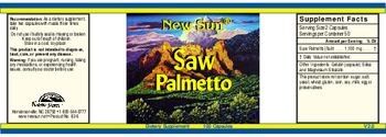 New Sun Saw Palmetto - supplement