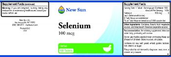 New Sun Selenium 100 mcg - 