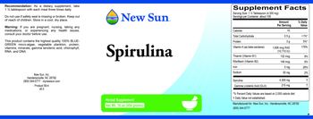 New Sun Spirulina - supplement
