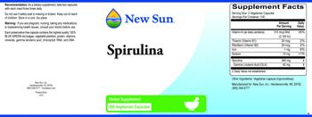 New Sun Spirulina - herbal