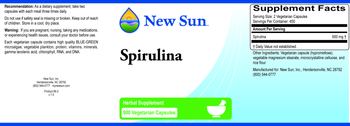 New Sun Spirulina - herbal supplement