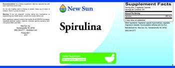 New Sun Spirulina - herbal supplement