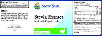 New Sun Stevia Extract - 