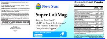 New Sun Super Cal/Mag - vitaminmineral supplement