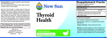 New Sun Thyroid Health - herbal supplement