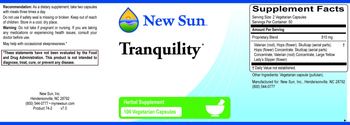 New Sun Tranquility - herbal supplement