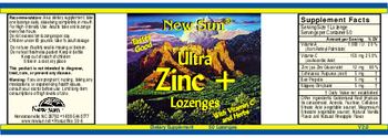 New Sun Ultra Zinc + Lozenges - supplement