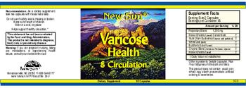New Sun Varicose Health & Circulation - supplement