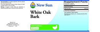 New Sun White Oak Bark - herbal supplement