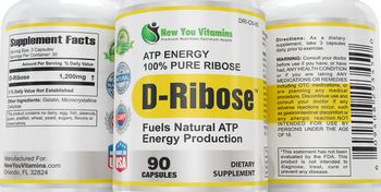 New You Vitamins D-Ribose - supplement