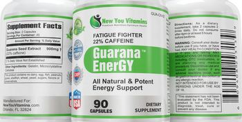 New You Vitamins Guarana EnerGY - supplement