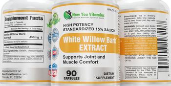 New You Vitamins White Willow Bark Extract - supplement