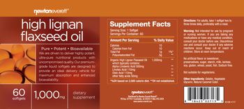 NewtonEverett High Lignan Flaxseed Oil 1000 mg - supplement