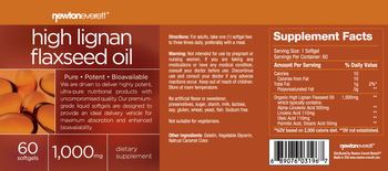 NewtonEverett High Lignan Flaxseed Oil 1000 mg - supplement