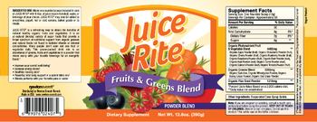 NewtonEverett Juice Rite Fruits And Greens Blend - supplement