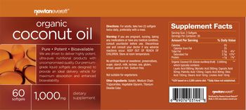 NewtonEverett Organic Coconut Oil - supplement