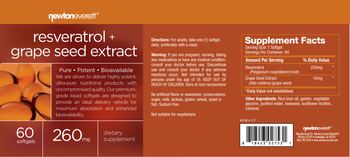 NewtonEverett Resveratrol + Grape Seed Extract 260 mg - supplement