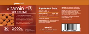 NewtonEverett Vitamin D3 Fast Dissolve 2000 IU Cherry Flavored - supplement