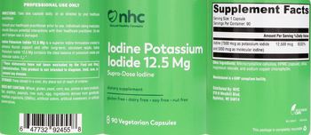 NHC Natural Healthy Concepts Iodine & Potassium Iodide 12.5 mg - supplement