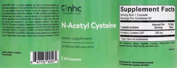 NHC Natural Healthy Concepts N-Acetyl Cysteine - supplement
