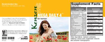 Nikken Kenzen Mega Daily 4 For Women - supplement