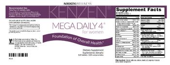 Nikken Wellness Kenzen Mega Daily 4 For Women - supplement