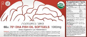 Nootropics Depot 70% DHA Fish Oil Softgels 1000 mg - supplement