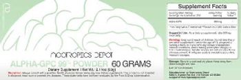 Nootropics Depot Alpha-GPC 99% Powder - supplement