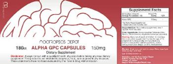 Nootropics Depot Alpha GPC Capsules 150 mg - supplement