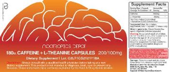 Nootropics Depot Caffeine + L-Theanine Capsules 200/100 mg - supplement